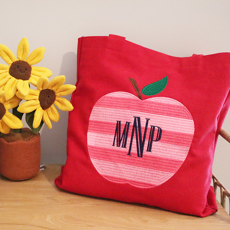 Sand & Stitch Company Apple Canvas Tote Bag