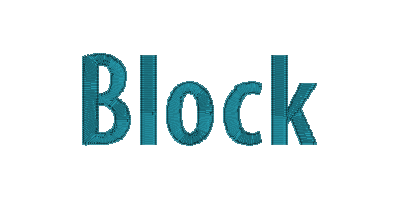 Block Embroidery Font