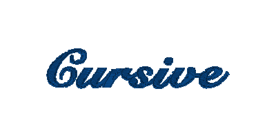 Cursive Embroidery Font