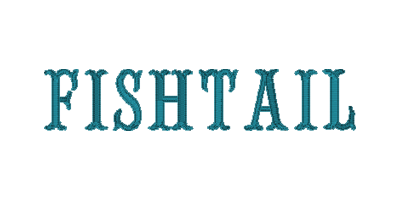 Fishtail Embroidery Font