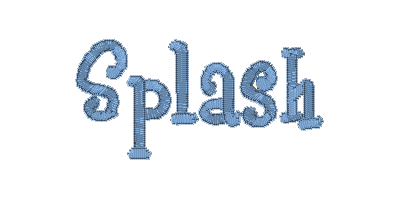 Splash Embroidery Font